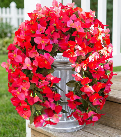 HyeFlora Bougainvillea Artificial Hanging Flowers Plants for Outdoors Decoration, 2 Pcs Fake Flowers Silk Bougainvillea Vines Realistic UV Resistant Faux Flowers for Outdoor Planters Porch Patio, Mix