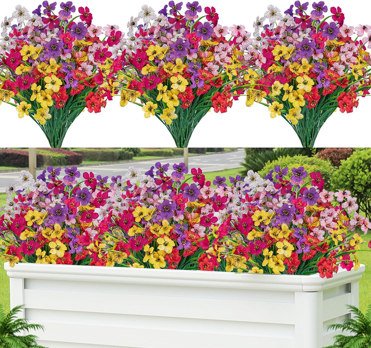 Modern UV Resistant PE Shrubs Home Decor Accent