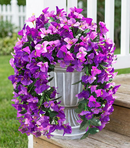 HyeFlora Bougainvillea Artificial Hanging Flowers Plants for Outdoors Decoration, 2 Pcs Fake Flowers Silk Bougainvillea Vines Realistic UV Resistant Faux Flowers for Outdoor Planters Porch Patio, Mix