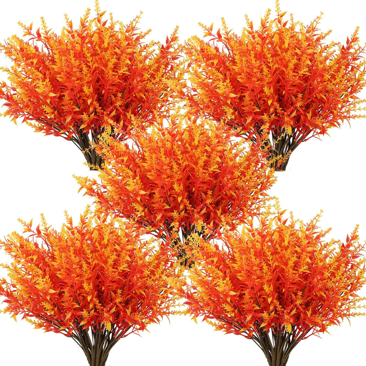 12 Bundles Artificial Lavender Flowers - UV Resistant Outdoor Fake Plants for Garden and Porch Decor