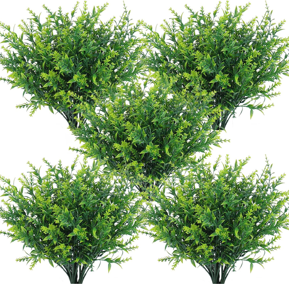 12 Bundles Artificial Lavender Flowers - UV Resistant Outdoor Fake Plants for Garden and Porch Decor