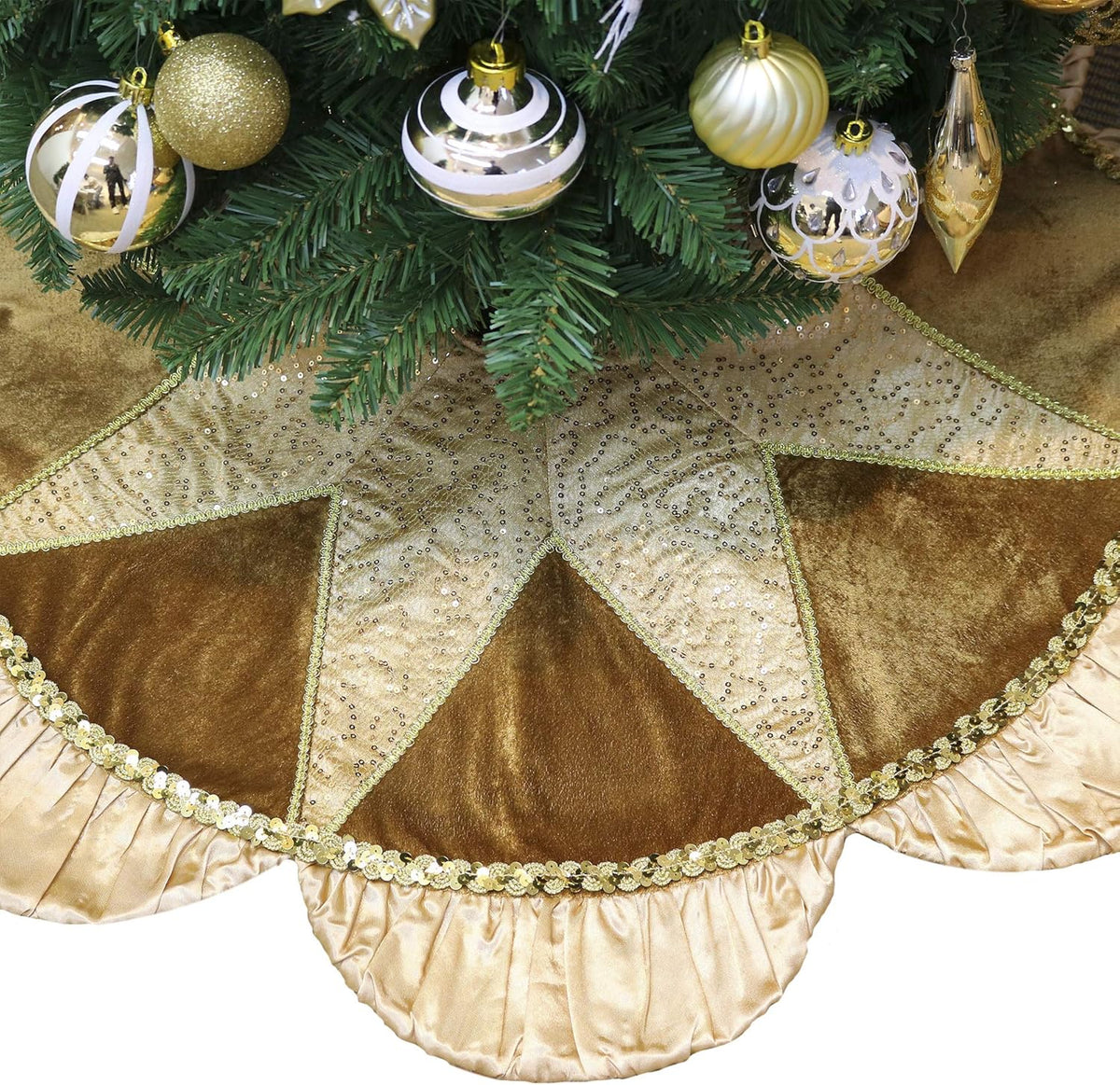 Festive Valery Madelyn Skirt Plush Holiday Decor Collection