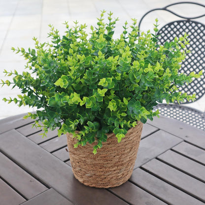 Artificial Flowers for Outdoors, 12 Bundles UV Resistant Realistic Faux Plants for Outside Porch Planter, Spring Summer Home Garden Decoration, Blue