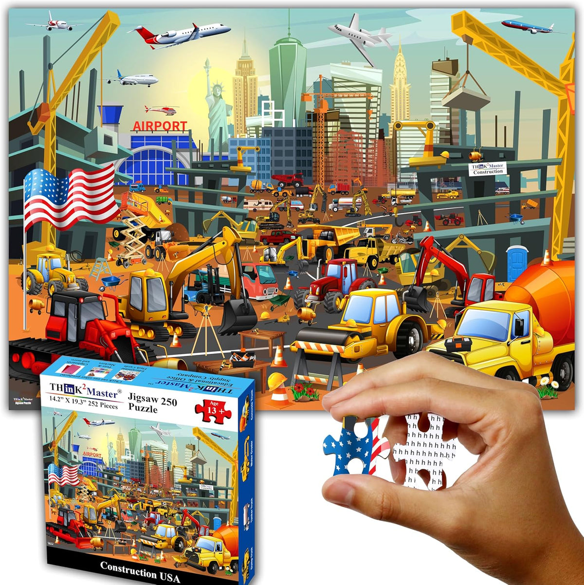 Colorful Dinosaurs 250 Pieces Jigsaw Puzzle for Kids and Adults, 14.2” X 19.3”