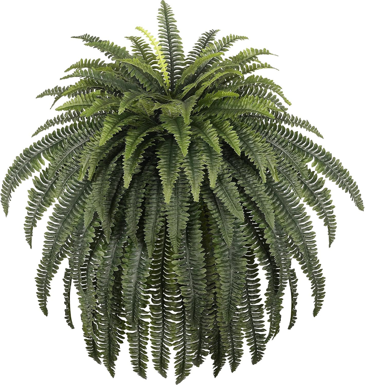 FOREST PRINCE 35" Fake Ferns, 4 Large Artificial Bonston Ferns Bushes Plants with 39 Fronds for Outdoors Garden Patio Porch Entrance Low Maintain Home Decor