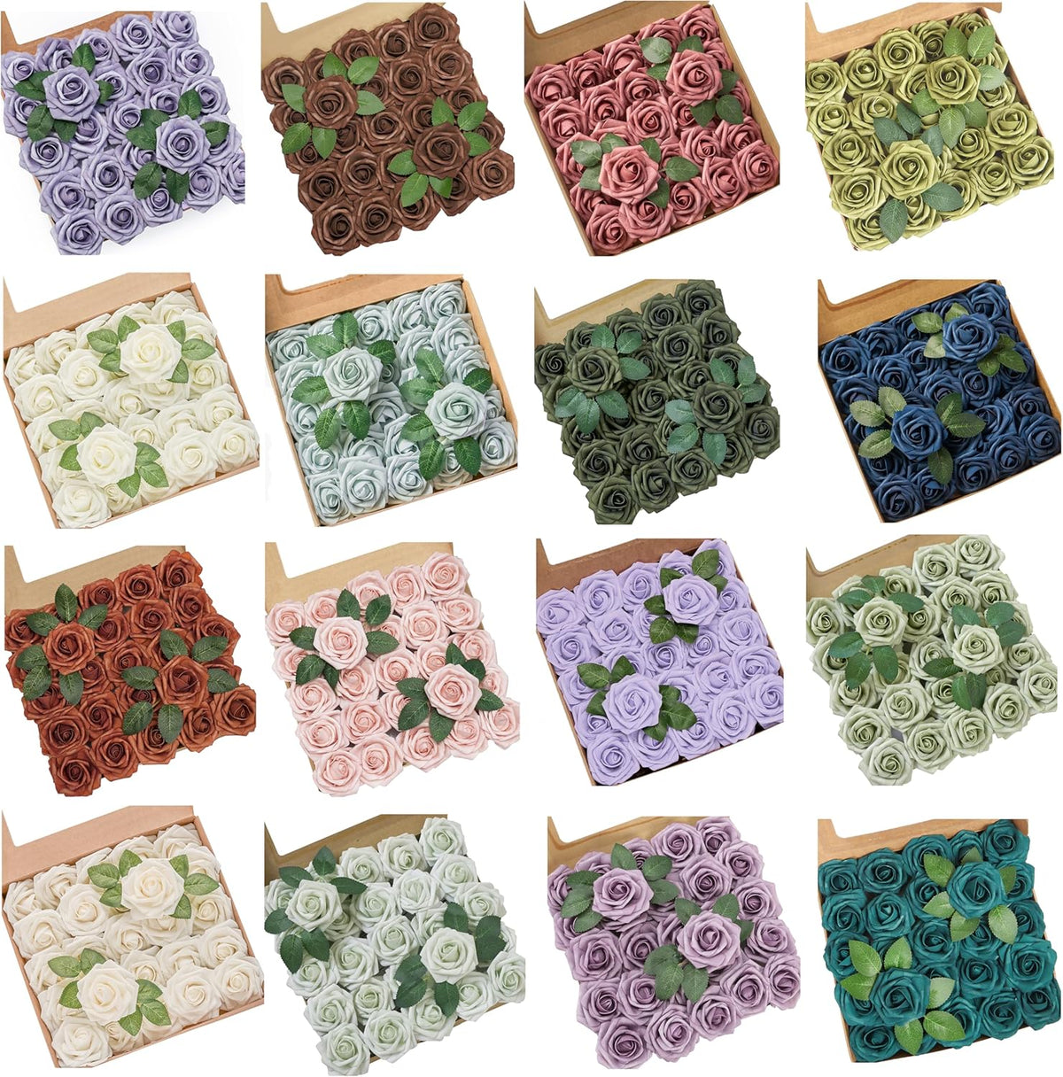 Artificial Flowers, 25 Pcs Realistic Artificial Rose for DIY Wedding Bouquets Centerpieces Arrangements, Sage Green Dahlia Flowers with Stem for Bridal Shower Party Home Decorations