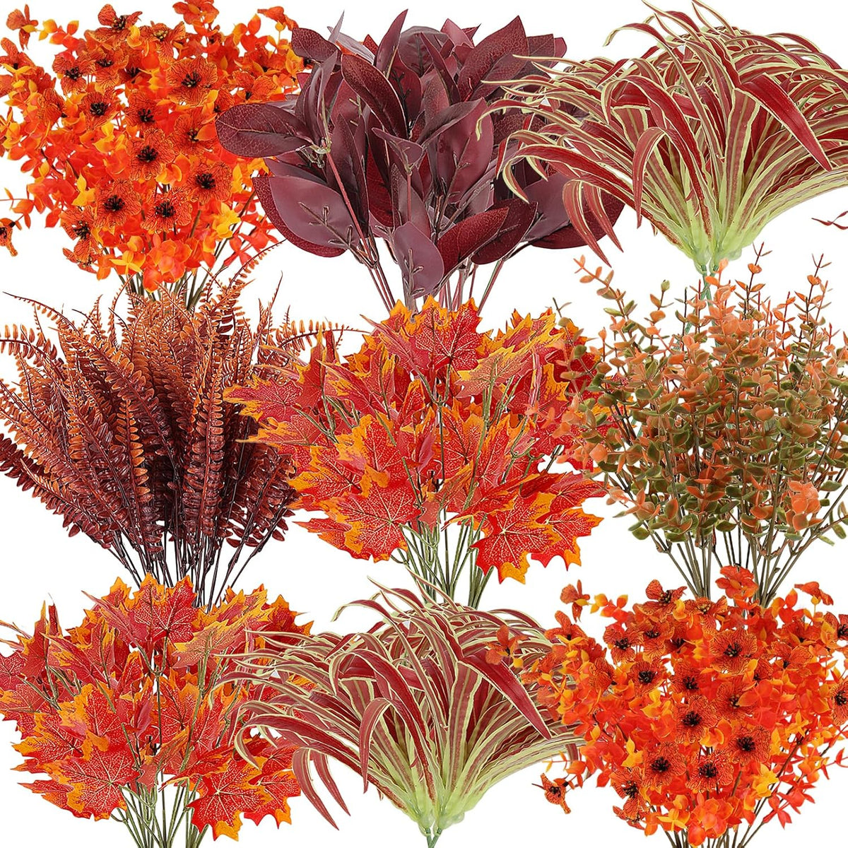 30 Bundles 12 Style Artificial Flowers for Outdoors Fake Silk Flowers UV Resistant Faux Plastic Plants for Spring Summer Garden Porch Window Box Table Vase Home Indoor Outdoor Hanging Decoration