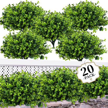 24 Bundles Artificial Flowers for Outdoors/Indoors, Fake Flowers Plants for Indoor and Outdoor Garden Porch Window Box Home Wedding Farmhouse (8 Color)
