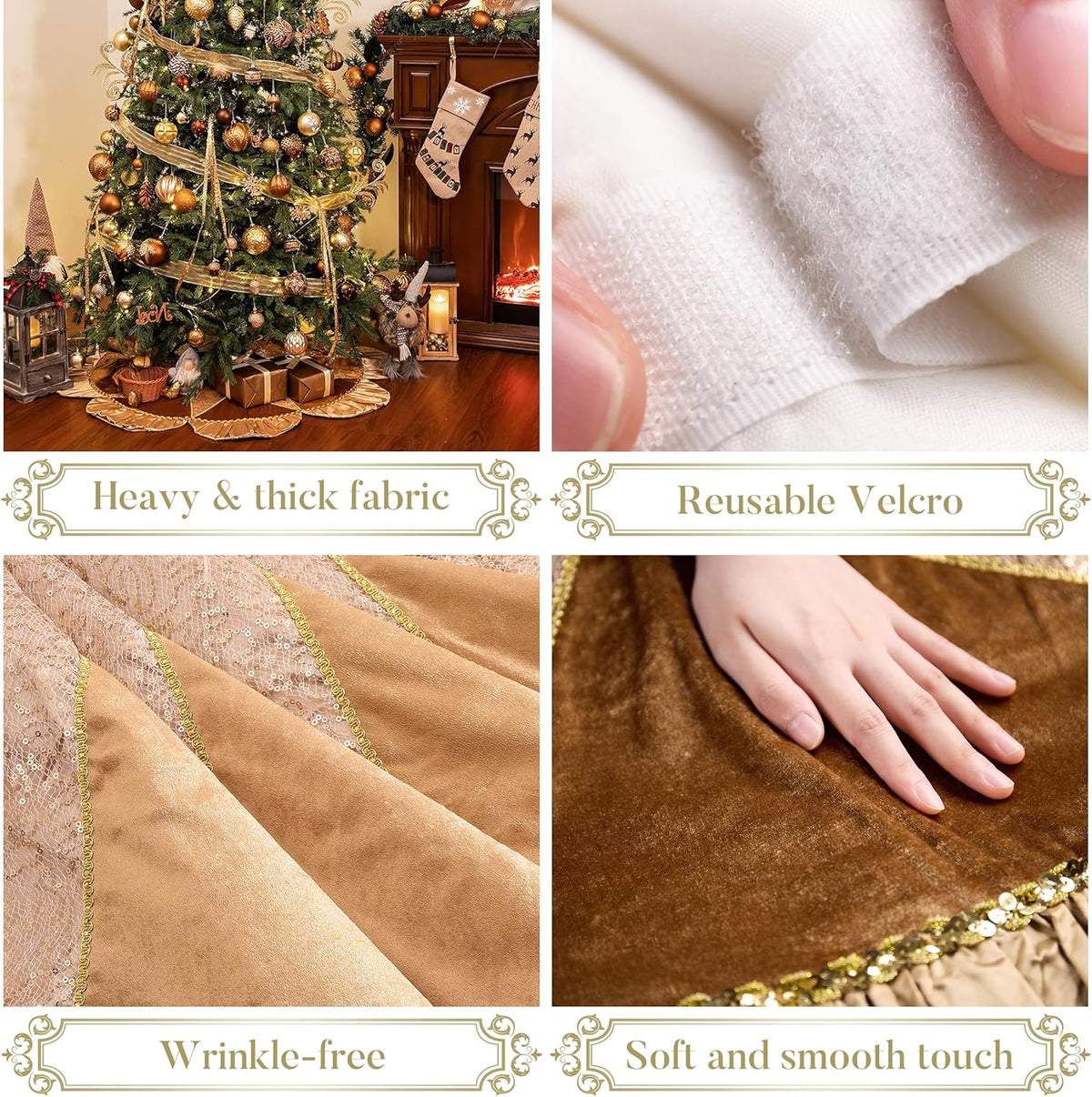 Festive Valery Madelyn Skirt Plush Holiday Decor Collection