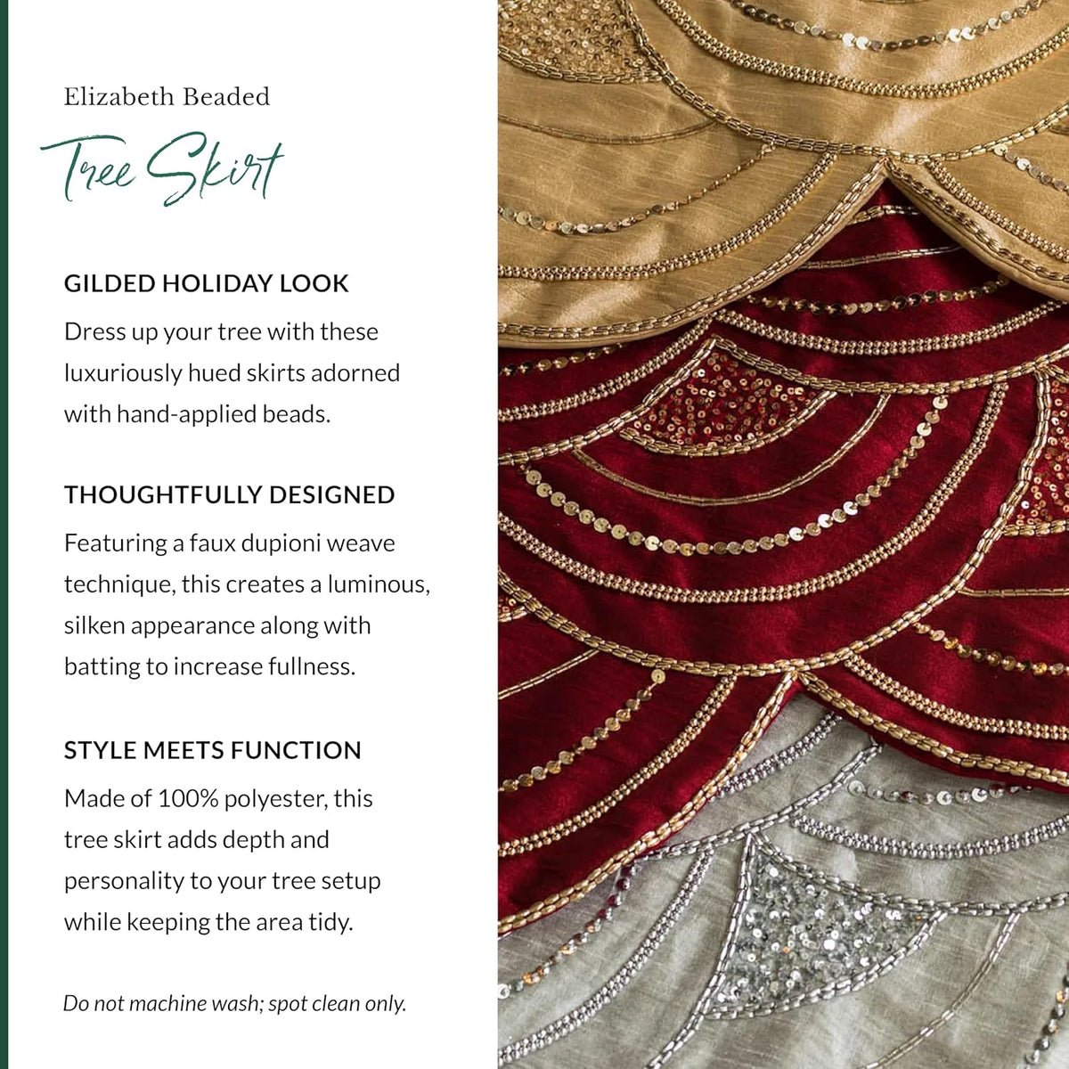 Deluxe Balsam Hill Elizabeth Beaded Holiday Decor Bundle