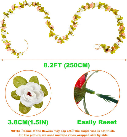 Realistic Artificial Rose Flower Garland Outdoor Decor Statement