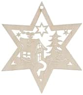 Artisan Wooden Star Ornaments German Holiday Decor Series