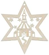 Artisan Wooden Star Ornaments German Holiday Decor Series