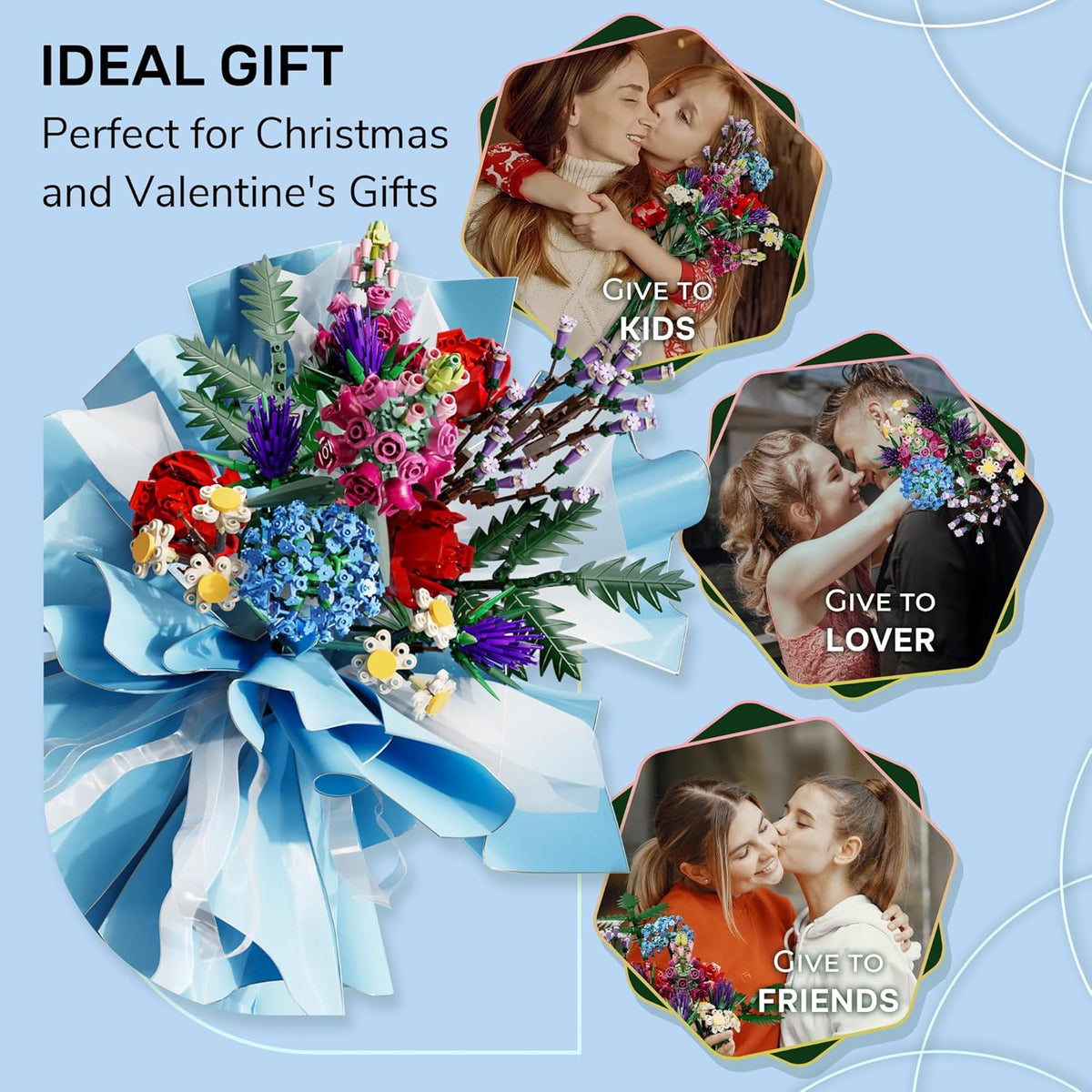 Deluxe Flower Bouquet Building Kit Home Decor Statement