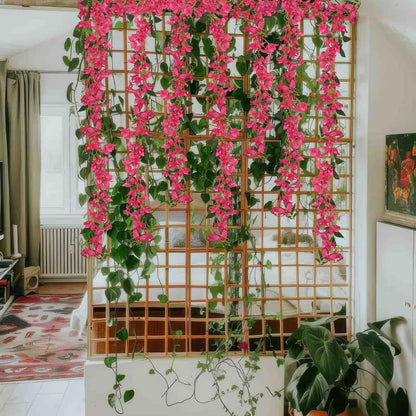 Festive Artificial Hanging Bougainvillea Vines Outdoor Decor Assortment