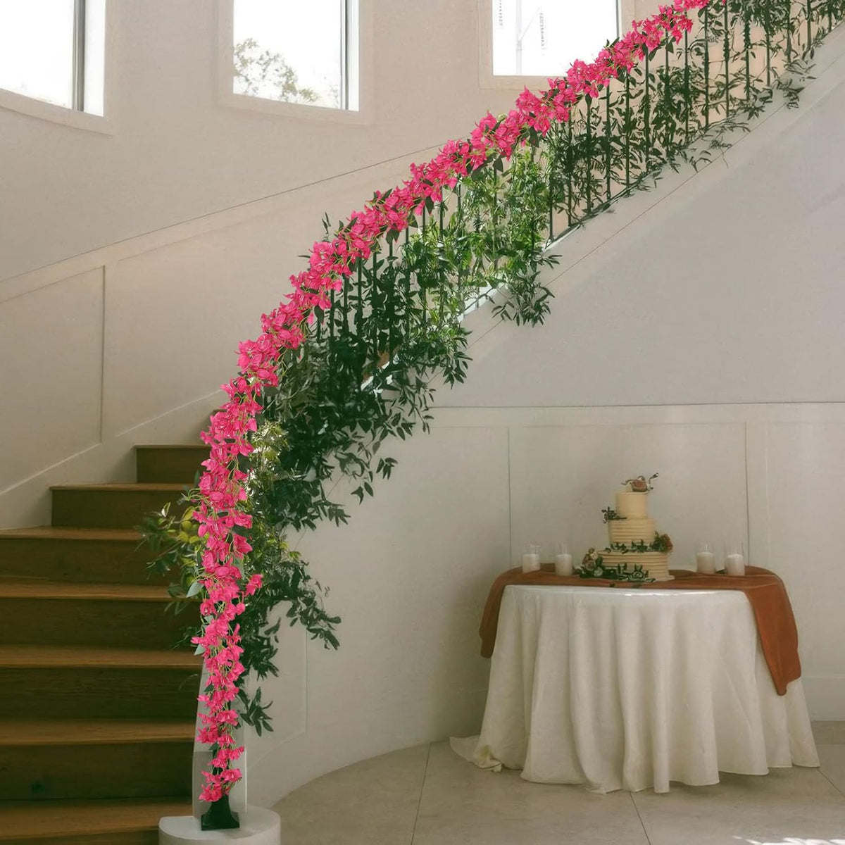 Festive Artificial Hanging Bougainvillea Vines Outdoor Decor Assortment