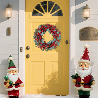 Refined Wreath Red Berries Eucalyptus Holiday Decor Collection