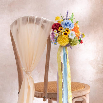 Rustic Artificial Multi Flower Mixed Indoor Decor Selection