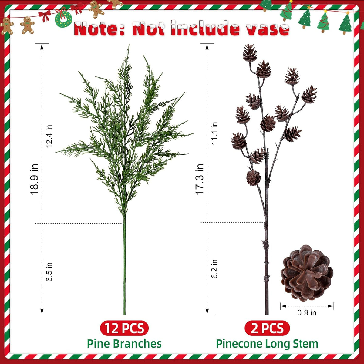 Classic Artificial Cedar Branches Greenery Indoor Decor Collection