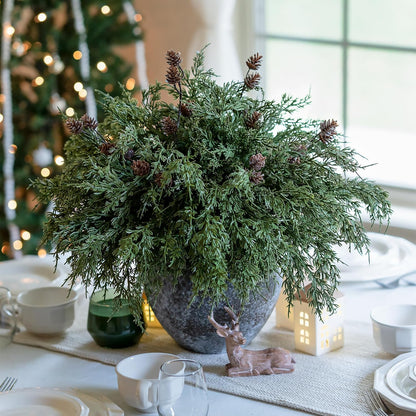 Classic Artificial Cedar Branches Greenery Indoor Decor Collection