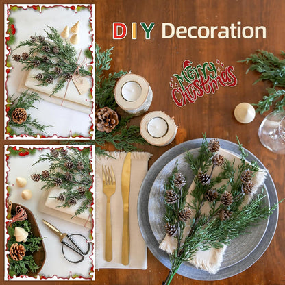 Classic Artificial Cedar Branches Greenery Indoor Decor Collection