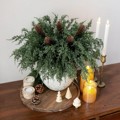 Classic Artificial Cedar Branches Greenery Indoor Decor Collection