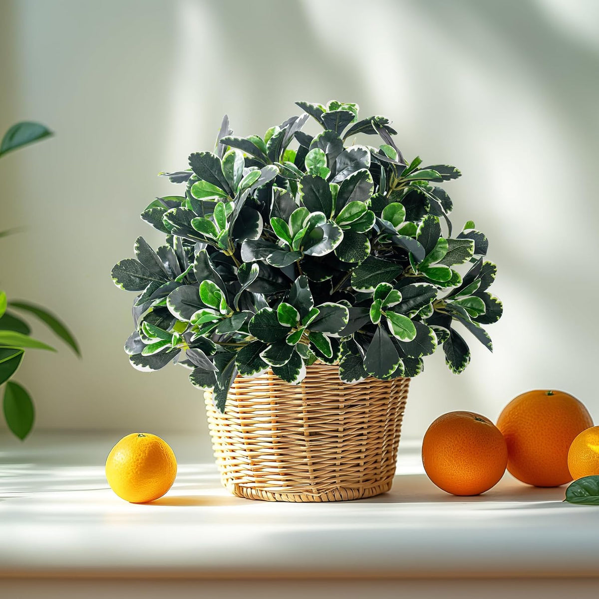Festive Artificial Ficus Shrubs Greenery Home Decor Set