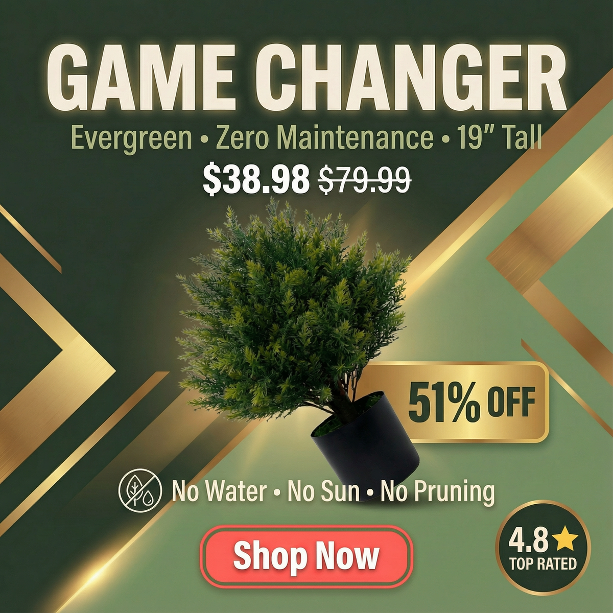 Premium Artificial Little Bush Ball Home Decor Kit