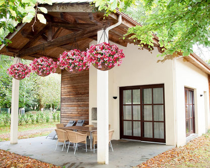 Serene Red Chrysanthemum Silk Hanging Home Decor Display