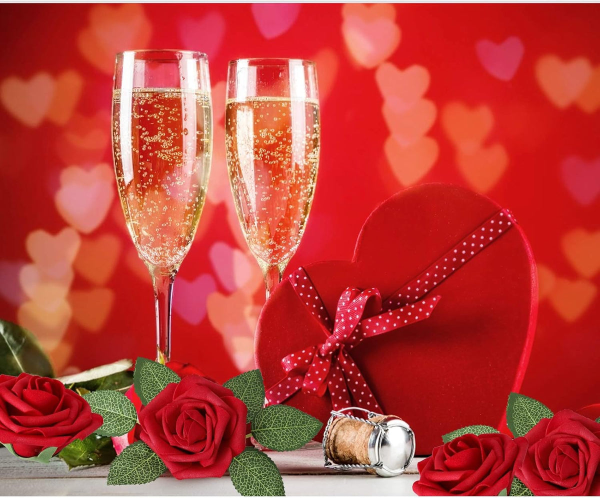 Artificial Realistic Dark Rose Wedding Home Party Decor