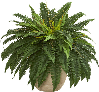 Stylish Artificial Boston Fern Plant Home Decor Display