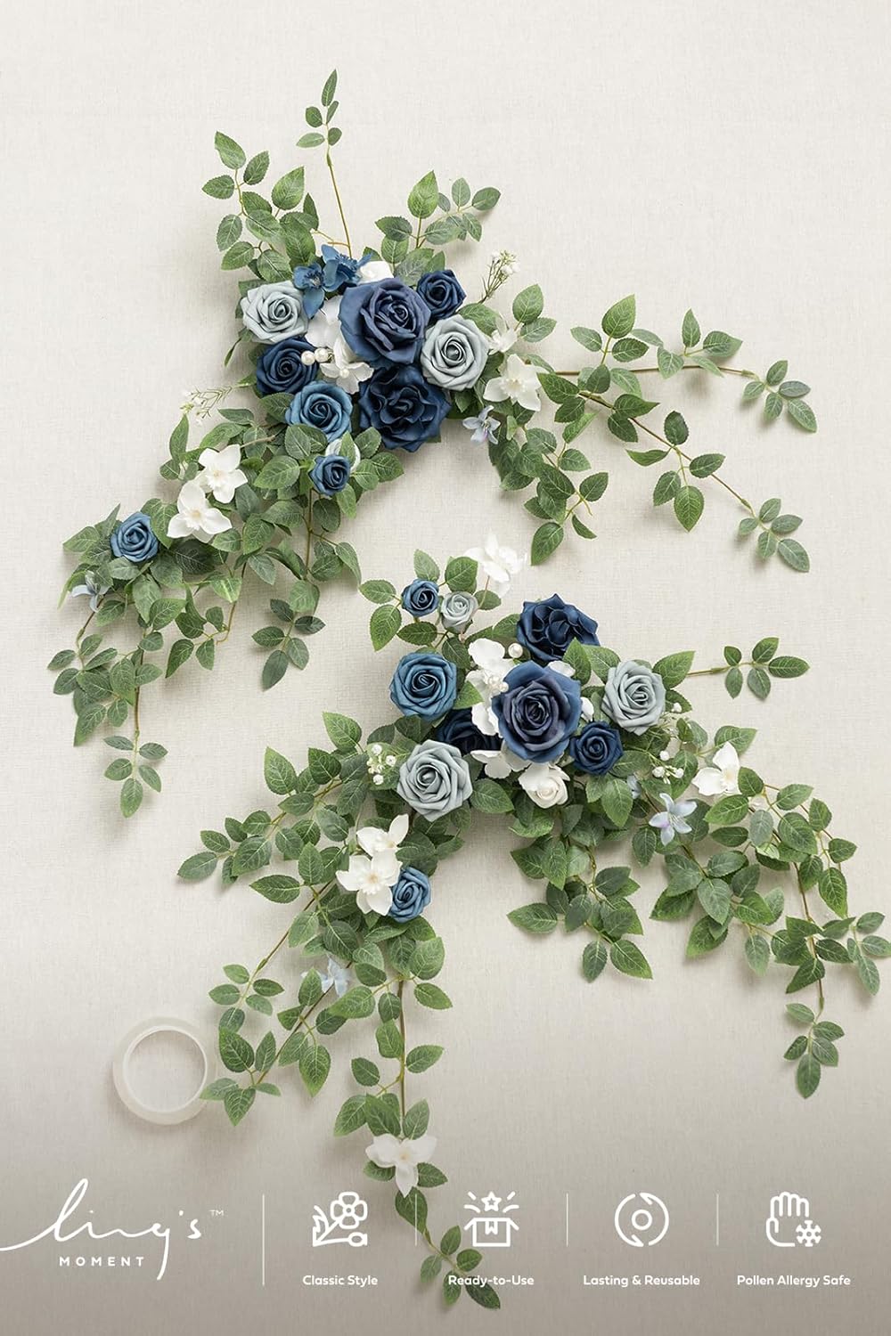 Handmade Wedding Floral Garland Silk Roses Arch Decor