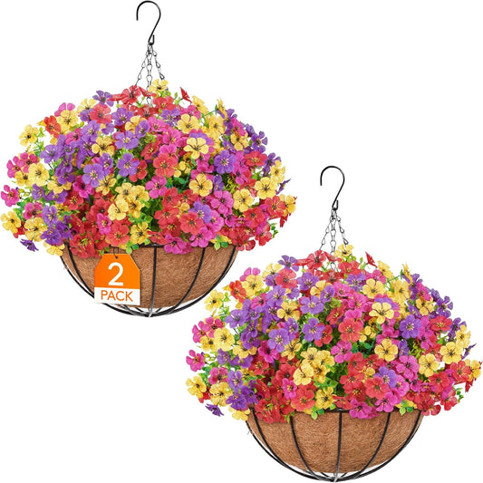 Festive Colorful Daisy Hanging Basket Home Decor Series