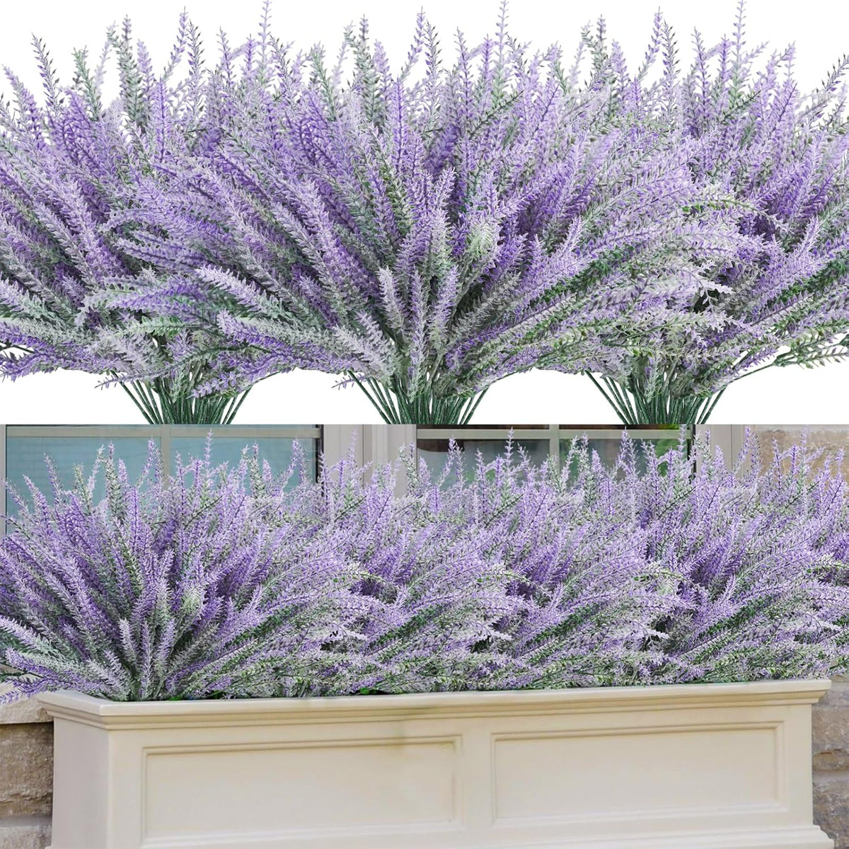 Stylish Bundles Artificial Lavender Resistant Outdoor Decor Selection