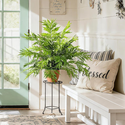 Serene Artificial Boston Fern Pots Home Decor Display
