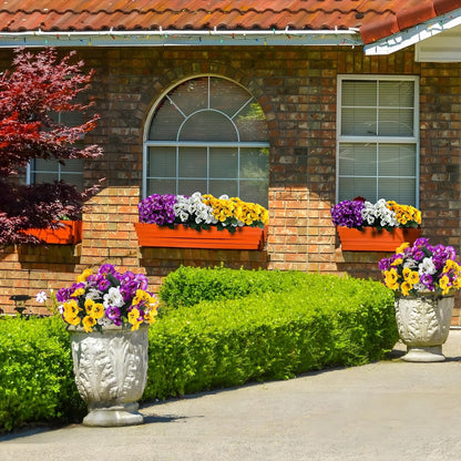 Festive Artificial Pansies Resistant Silk Outdoor Decor Statement