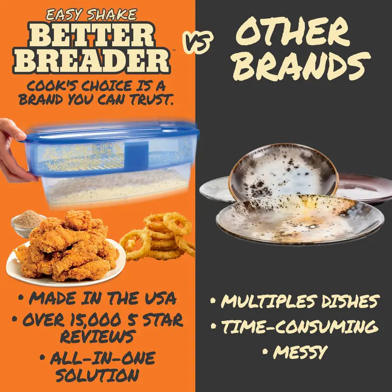 XL All-in-One Mess Free Breading Station Tool - Original Batter Bowl for Easy Cooking