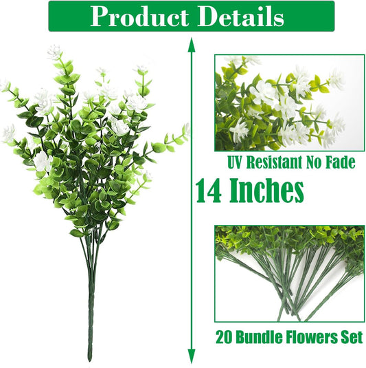 Seasonal Bundles White Faux UV Home Decor Arrangement