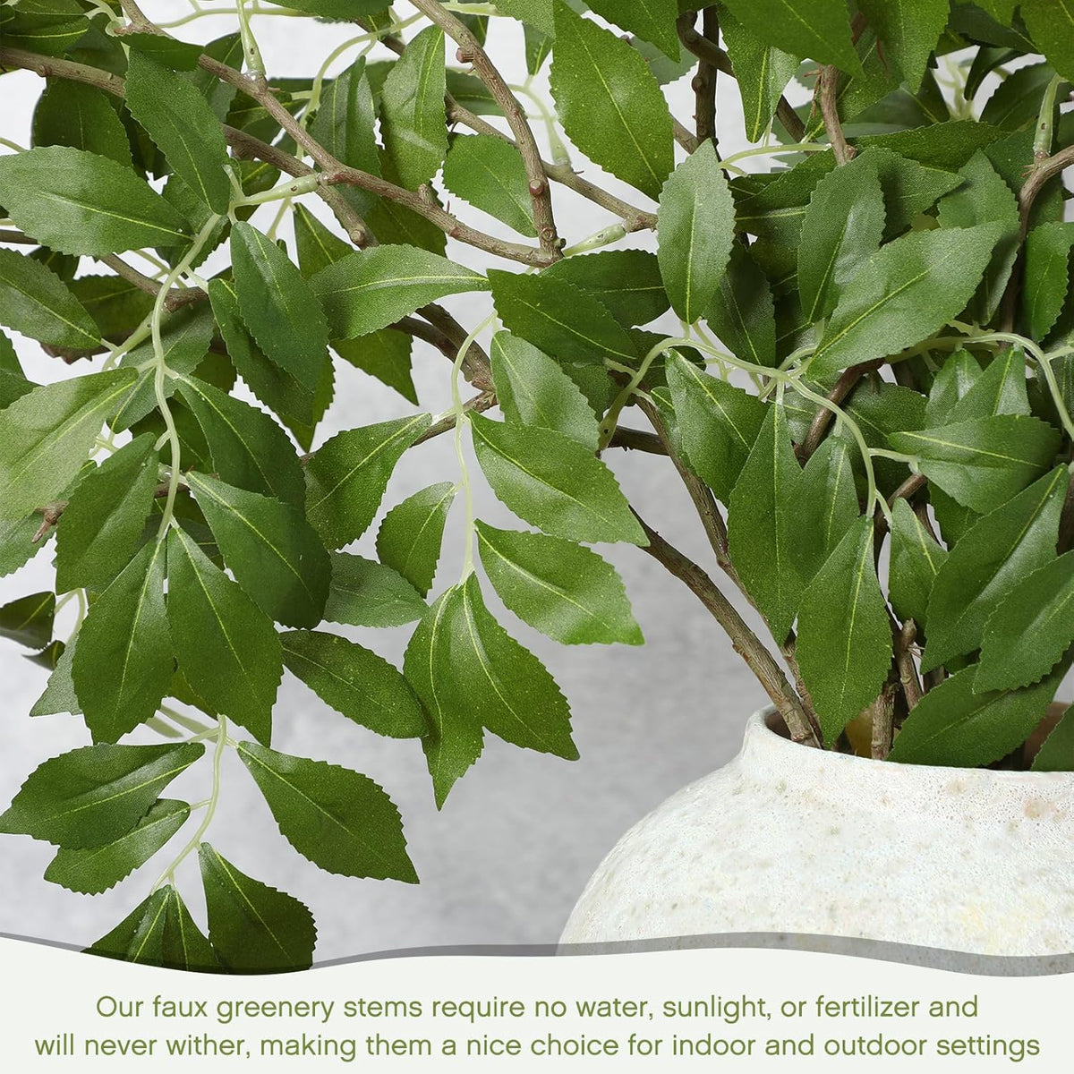 6 Pcs 6 Pcs Faux Stems and Branches for Vase 31.5inch Fake Plants Artificial Greenery Stems Faux Branches for Home Vase Wedding Garden Farmhouse Table Mantel Decor