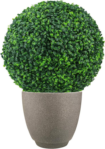 2 PCS 15.7 inch 4 Layers Artificial Plant Topiary Ball Faux Boxwood Decorative Balls