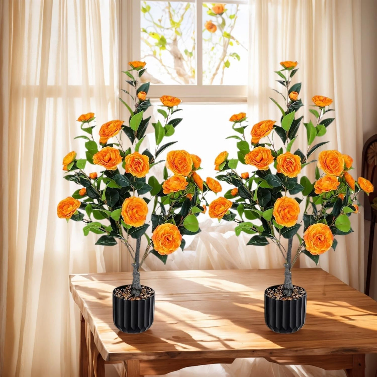 Elegant Artificial Camellia Kitchen Style Home Decor Statement