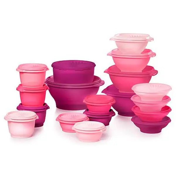 36-Piece Multi-Color Airtight Food Storage Bowls and Canister Set with Flexible Press-Seals
