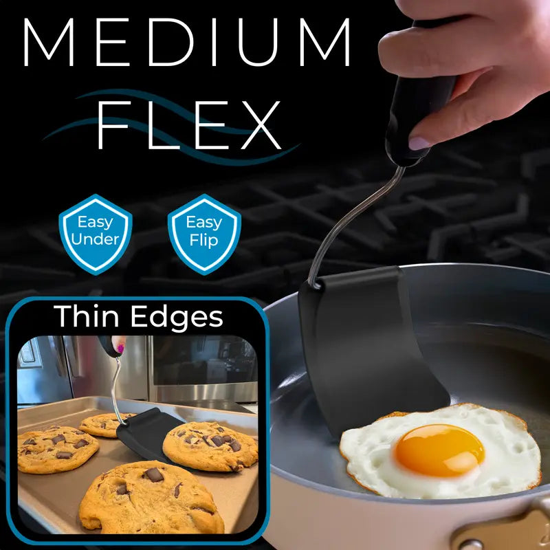 Adjustable Angle Spatula with 2 PPSU Heads - BPA-Free Kitchen Gadget for Air Fryers and Griddles