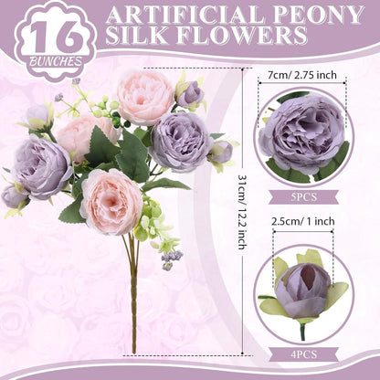 Timeless Bundles Yuxung Artificial Peonies Home Decor Set