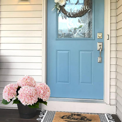 Pink Flowers Silk Artificial Hydrangeas, 4Pcs 22" Lifelike Large Silk Flowers with Stems, Artificial Flowers for Wedding Bouquet Table Centerpieces Outdoor Home