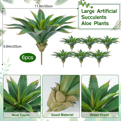 Vibrant Large Artificial Succulent Aloe Home Decor Series
