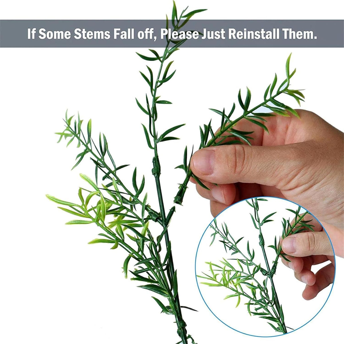 18PCS Outdoor Artificial Faux Plants Spring Summer Decorations, UV Resistant Bulk Realistic Fake Bushes Grass Eucalyptus Outside Plastic Greenery Shrubs for Front Porch Patio Window Box