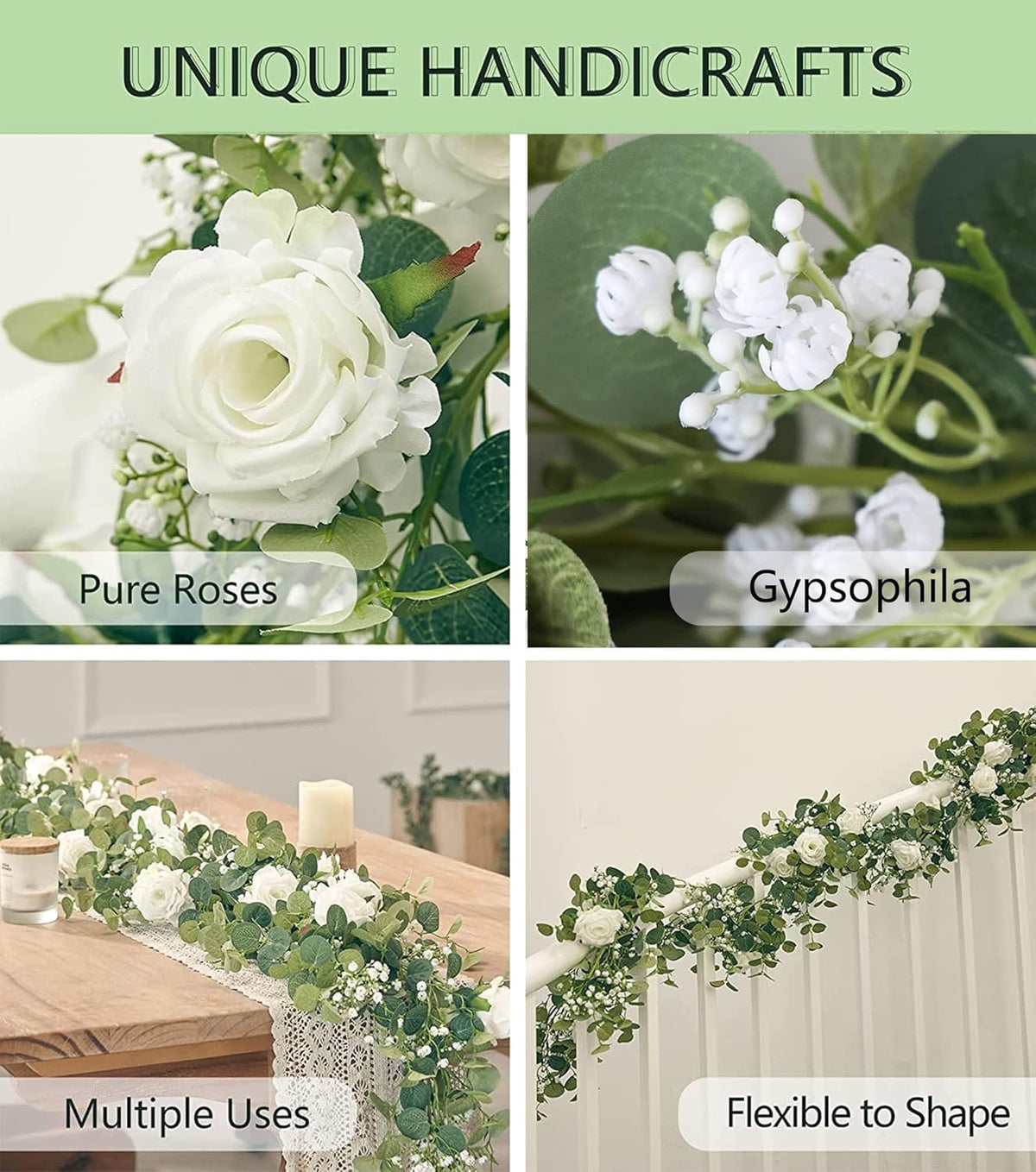 Artificial Eucalyptus Floral Garland Spring Home Decor