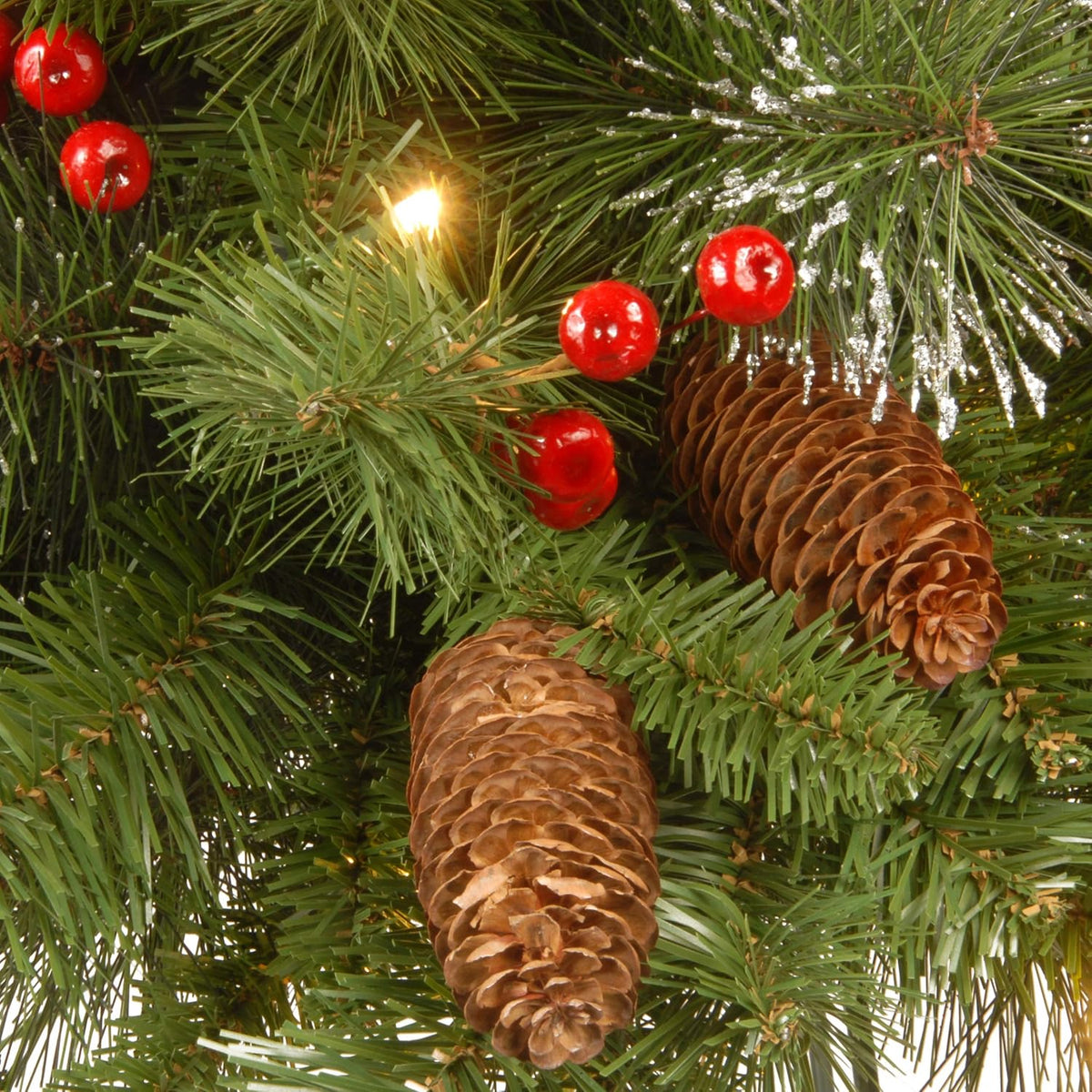 Lifelike Prelit Crestwood Spruce Garland Holiday Decor Statement