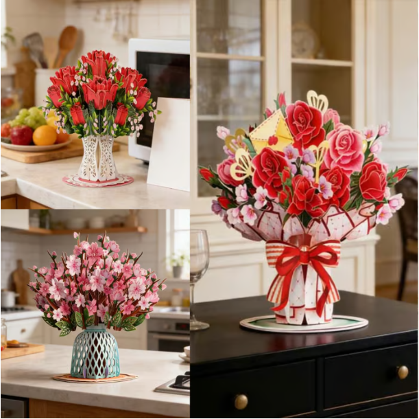 Artisan Forever Blooming Flower Roses Indoor Decor Display